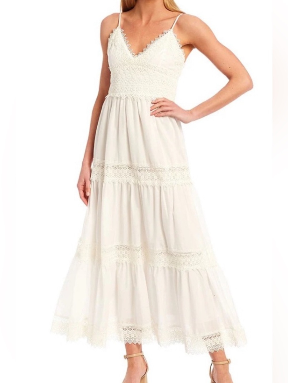 White Antonio Malani Maxi Dress - Picture 2 of 5